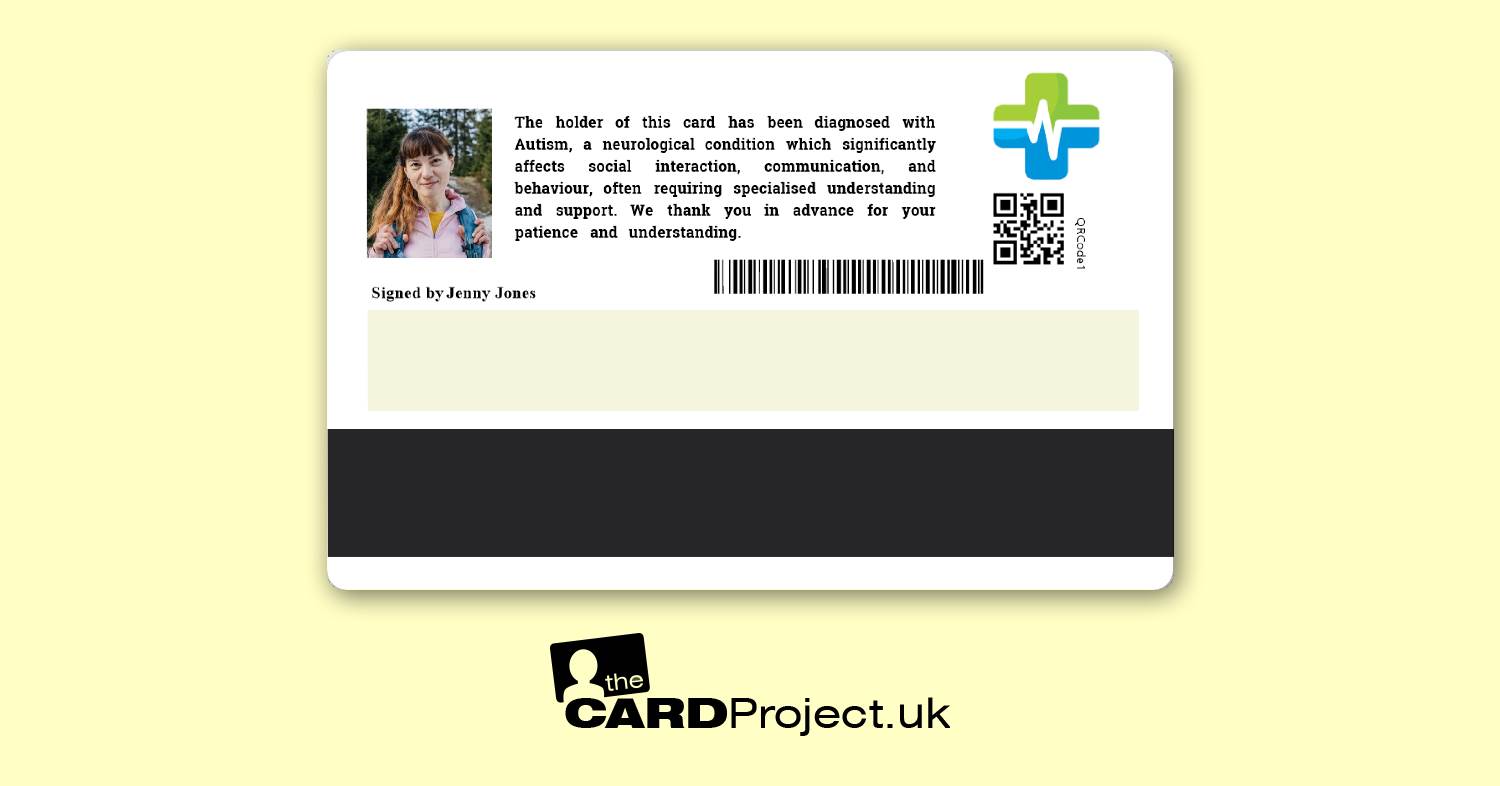 Premium Autism Autism Medical ID Card (REAR)